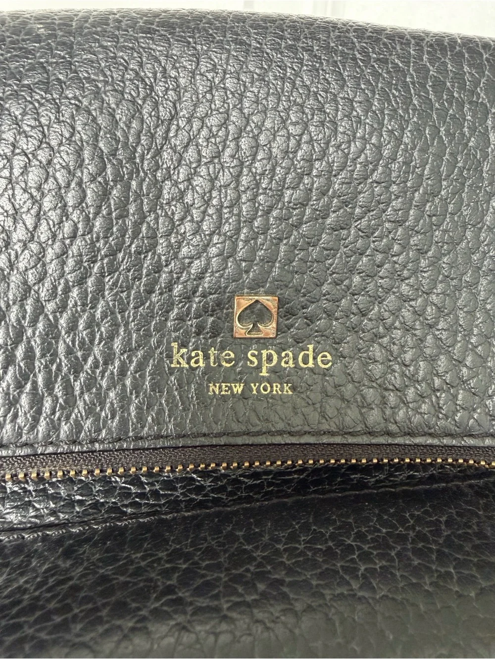 kate spade Black Pebbled Leather Crossbody Purse